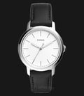 Fossil ES4186 Ladies Neely Multifunction White Dial Black Leather Strap-0