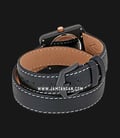 Fossil ES4193 Ladies Atwater Black Dial Black Leather Wrap Strap-2