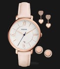 Fossil ES4202SET Jacqueline 3-Hand Date Blush Leather Watch and Gift Set-0
