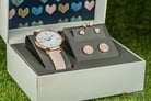 Fossil ES4202SET Jacqueline 3-Hand Date Blush Leather Watch and Gift Set-3