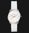 Fossil ES4223 Tailor Multifunction White Dial White Silicone Watch-0