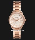 Fossil ES4264 Tailor Biege Dial Rose Gold Stainless Steel Strap-0