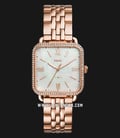 Fossil ES4269 Micah Ladies White Mother of Pearl Dial Rose Gold Stainless Steel Strap-0