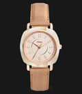 Fossil ES4282 Idealist Ladies Rose Gold Dial Brown Leather Strap-0