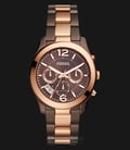 Fossil ES4284 Perfect Boyfriend Ladies Brown Dial Dual Tone Stainless Steel Strap-0