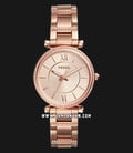 Fossil Carlie ES4301 Gold Rose Dial Gold Rose Stainless Steel Strap-0