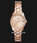 Fossil Scarlette ES4318 Ladies Rose Gold Dial Rose Gold Stainless Steel Strap-0