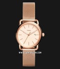 Fossil ES4333 The Commuter Ladies Rose Gold Dial Stainless Steel Strap-0
