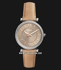 Fossil ES4343 Carlie Taupe Dial Tan Leather Strap-0