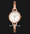Fossil ES4391 Annette White Dial Rose Gold Stainless Steel Strap-0