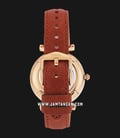 Fossil ES4428 Carlie White Dial Brown Leather Strap-2