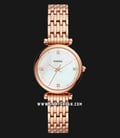 Fossil ES4429 Carlie Mini Ladies White Mother of Pearl Dial Rose Gold Stainless Steel Strap-0