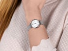 Fossil Carlie ES4432 Mini White Mother of Pearl Dial Mesh Strap-6