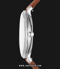 Fossil ES4454 Jocelyn Ladies White Mother of Pearl Dial Brown Leather Strap-1