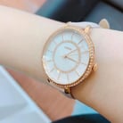 Fossil Jocelyn ES4455 Ladies White Mother of Pearl Dial Blush Leather Strap-3