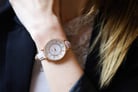 Fossil Jocelyn ES4455 Ladies White Mother of Pearl Dial Blush Leather Strap-4