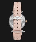Fossil Carlie ES4484 Silver Dial Cream Leather Strap-2