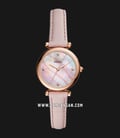 Fossil ES4525 Carlie Mini Ladies Pink Mother Of Pearl Dial Pink Leather Strap-0