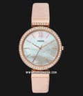 Fossil ES4537 Madeline Ladies White Mother of Pearl Dial Blush Leather Strap-0