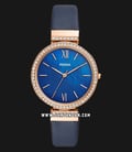 Fossil Madeline ES4538 Ladies Blue Dial Navy Leather Strap-0