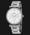 Fossil ES4541 Carlie Multifunction Silver Dial Stainless Steel Strap-0