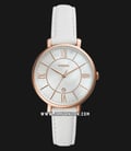 Fossil ES4579 Jacqueline Ladies White Mother of Pearl Dial White Leather Strap-0
