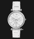 Fossil ES4605 Carlie Multifunction Ladies White Dial Stainless Steel With White Plastic Strap-0