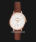 Fossil ES4629 Jacqueline Rose Gold Dial Brown Leather Strap-0