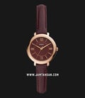 Fossil ES4634 Jacqueline Mini Red Dial Red Leather Strap-0