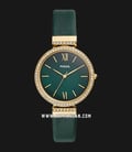 Fossil Madeline ES4642 Ladies Green Mother of Pearl Dial Green Leather Strap-0