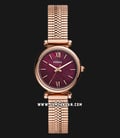 Fossil ES4646 Carlie Mini Ladies Purple Dial Rose Gold Stainless Steel Strap-0