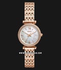 Fossil Carlie Mini ES4648 Ladies Mother Of Pearl Dial Rose Gold Stainless Steel Strap-0