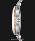 Fossil Carlie Mini ES4649 Ladies White Mother Of Pearl Dial Dual Tone Stainless Steel Strap-1