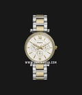 Fossil ES4661 Carlie White Dial Dual Tone Stainless Steel Strap-0
