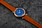 Fossil Carlie ES4701 Mini Ladies Blue Mother Of Pearl Dial Tan Leather Strap-5