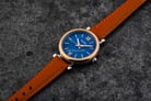 Fossil Carlie ES4701 Mini Ladies Blue Mother Of Pearl Dial Tan Leather Strap-6