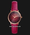 Fossil ES4731 Prismatic Galaxy Ladies Red Dial Red Leather Strap-0