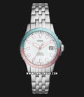 Fossil FB-01 ES4741 Ladies White Dial Stainless Steel Strap-0