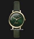 Fossil Jacqueline ES4771 Ladies Green Dial Green Leather Strap-0
