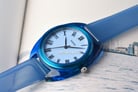 Fossil Jude ES4859 Blue Dial Blue Clear Silicone Strap-3