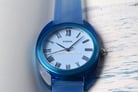 Fossil Jude ES4859 Blue Dial Blue Clear Silicone Strap-4