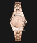 Fossil Scarlette Mini ES4898 Ladies Rose Gold Dial Rose Gold Stainless Steel Strap-0