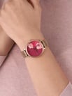 Fossil Jacqueline ES5078 Red Dial Rose Gold Stainless Steel Strap-4