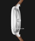 Fossil Jacqueline ES5090 Solar Mother Of Pearl Dial Brown Leather Strap-1