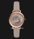 Fossil Jacqueline ES5091 Ladies Solar Mother Of Pearl Grey Dial Grey Leather Strap-0