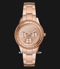 Fossil Stella ES5106 Sport Rose Gold Dial Rose Gold Stainless Steel Strap-0