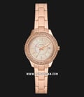 Fossil Stella ES5136 Mother Of Pearl Dial Rose Gold Stainless Steel Strap-0