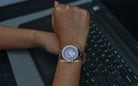 Fossil Stella ES5139 Ladies Purple Mother Of Pearl Dial Stainless Steel Strap-5