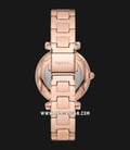 Fossil Carlie ES5158 Ladies Silver Dial Rose Gold Stainless Steel Strap-2
