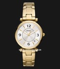 Fossil Carlie ES5159 Ladies Three-Hand Silver Dial Gold Stainless Steel Strap-0